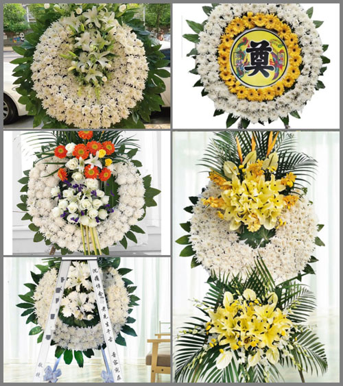 山西忻州五台县神西乡水泉湾村花圈速递